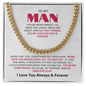 To My Man | Love Wish Cuban Link Chain