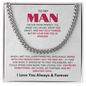 To My Man | Love Wish Cuban Link Chain